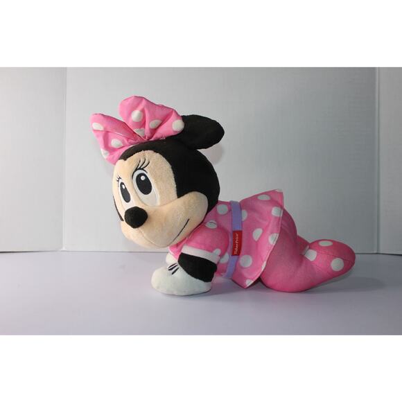 Disney Baby Minnie Mouse Musical Talking Crawling Pal Plush Fisher Price - Picture 1 of 4